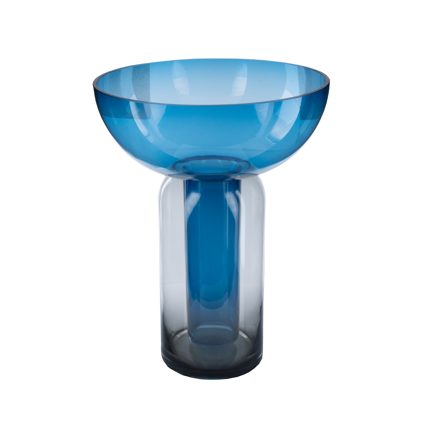 Blue Insert Glass Vase Large