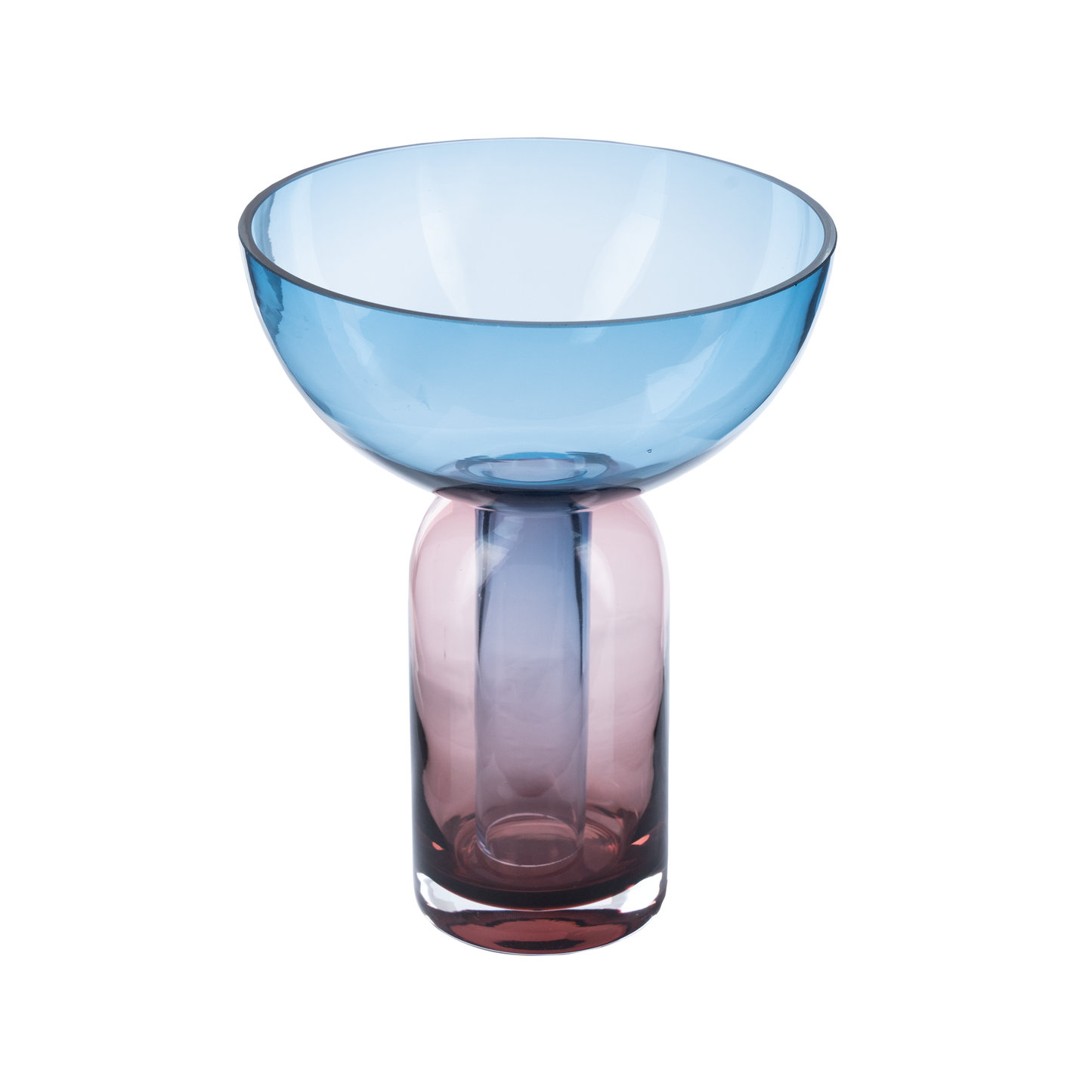 Blue Insert Glass Vase Medium