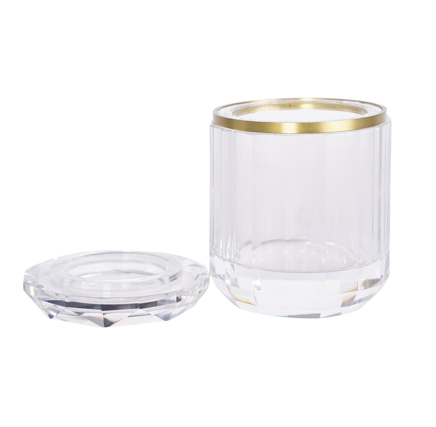 Gold Ring Crystal Jar S