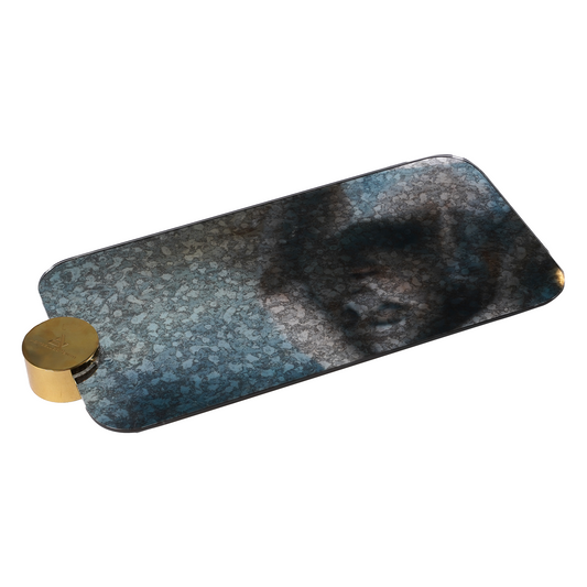 صينية زجاجية مستطيلة