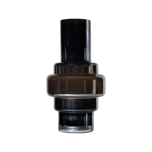 مزهرية زجاجية من السخام