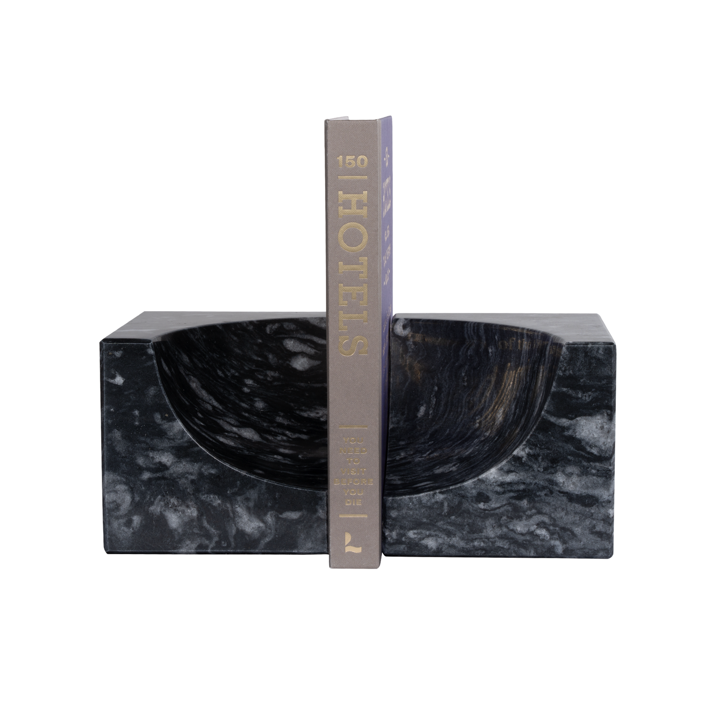 Grooved Marble Bookend