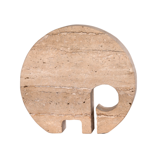 Travertine Elephant Sculpture