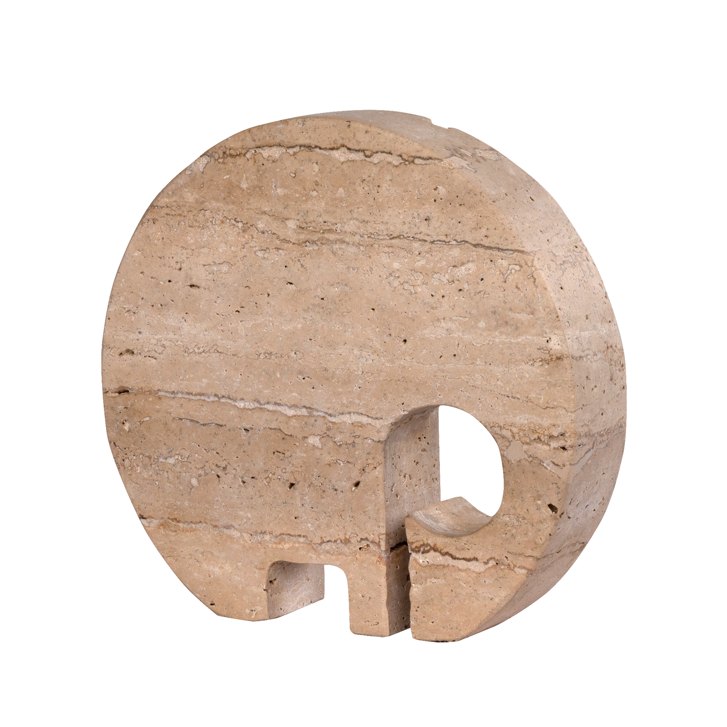 Travertine Elephant Sculpture
