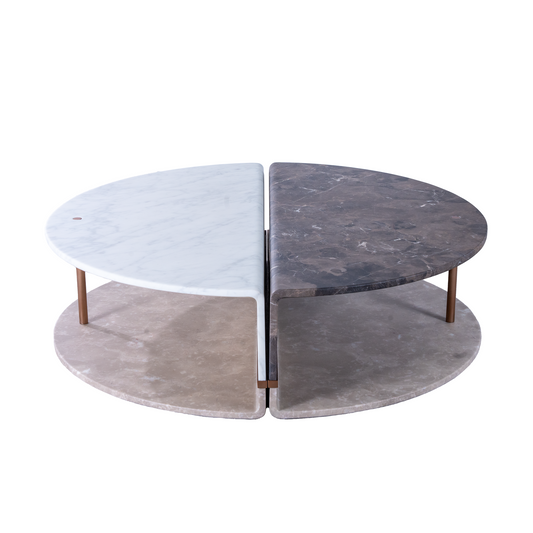 طاولة قهوة بعجلة عربة